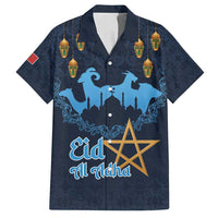 Morocco Happy Eid Mubarak Family Matching Off Shoulder Short Dress and Hawaiian Shirt Eid Al-Adha
