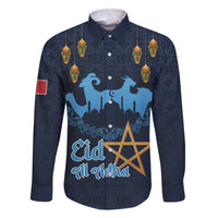 Morocco Happy Eid Mubarak Family Matching Off Shoulder Short Dress and Hawaiian Shirt Eid Al-Adha