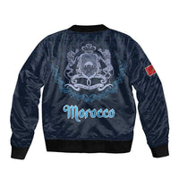 Morocco Happy Eid Mubarak Sleeve Zip Bomber Jacket Eid Al-Adha