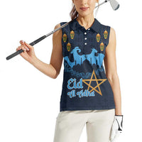 Morocco Happy Eid Mubarak Women Sleeveless Polo Shirt Eid Al-Adha