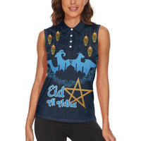 Morocco Happy Eid Mubarak Women Sleeveless Polo Shirt Eid Al-Adha