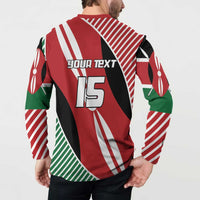 Custom Kenya Rugby Button Sweatshirt Flag Style - Wonder Print Shop