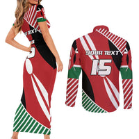 Custom Kenya Rugby Couples Matching Short Sleeve Bodycon Dress and Long Sleeve Button Shirt Flag Style - Wonder Print Shop