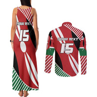 Custom Kenya Rugby Couples Matching Tank Maxi Dress and Long Sleeve Button Shirt Flag Style - Wonder Print Shop