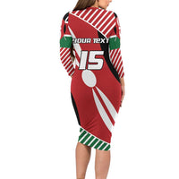 Custom Kenya Rugby Family Matching Long Sleeve Bodycon Dress and Hawaiian Shirt Flag Style - Wonder Print Shop
