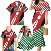 Custom Kenya Rugby Family Matching Mermaid Dress and Hawaiian Shirt Flag Style - Wonder Print Shop