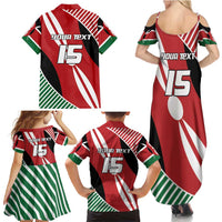 Custom Kenya Rugby Family Matching Summer Maxi Dress and Hawaiian Shirt Flag Style - Wonder Print Shop