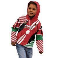 Custom Kenya Rugby Kid Hoodie Flag Style - Wonder Print Shop