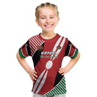 Custom Kenya Rugby Kid T Shirt Flag Style - Wonder Print Shop