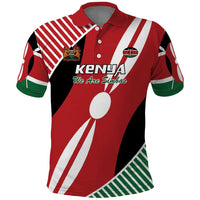 Custom Kenya Rugby Polo Shirt Flag Style - Wonder Print Shop