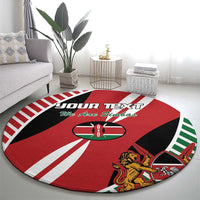 Custom Kenya Rugby Round Carpet Flag Style