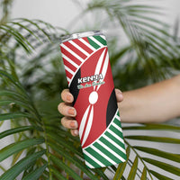 Custom Kenya Rugby Skinny Tumbler Flag Style - Wonder Print Shop