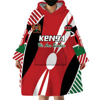 Custom Kenya Rugby Wearable Blanket Hoodie Flag Style - Wonder Print Shop