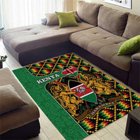 Kenya Area Rug Coat Of Arms Kente Pattern - Wonder Print Shop
