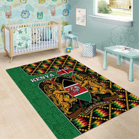 Kenya Area Rug Coat Of Arms Kente Pattern - Wonder Print Shop