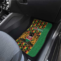 Kenya Car Mats Coat Of Arms Kente Pattern - Wonder Print Shop