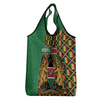 Kenya Grocery Bag Coat Of Arms Kente Pattern
