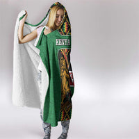 Kenya Hooded Blanket Coat Of Arms Kente Pattern