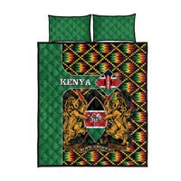 Kenya Quilt Bed Set Coat Of Arms Kente Pattern - Wonder Print Shop