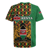 Kenya Rugby Jersey Coat Of Arms Kente Pattern - Wonder Print Shop