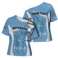 Personalized Botswana Athletics Cross Shoulder Shirt Go Champions Go - Wonder Print Shop