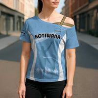 Personalized Botswana Athletics Cross Shoulder Shirt Go Champions Go - Wonder Print Shop