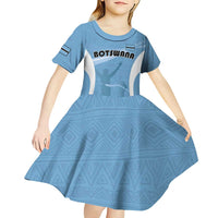 Personalized Botswana Athletics Kid Short Sleeve Dress Go Champions Go - Wonder Print Shop