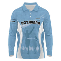Personalized Botswana Athletics Long Sleeve Polo Shirt Go Champions Go - Wonder Print Shop