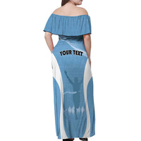 Personalized Botswana Athletics Off Shoulder Maxi Dress Go Champions Go - Wonder Print Shop