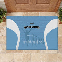 Botswana Athletics Rubber Doormat Go Champions Go - Wonder Print Shop