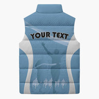 Personalized Botswana Athletics Sleeveless Puffer Jacket Go Champions Go - Wonder Print Shop