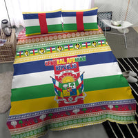 Central African Republic Christmas Bedding Set Joyeux Noel - Wonder Print Shop