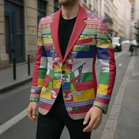 Central African Republic Christmas Blazer Joyeux Noel - Wonder Print Shop