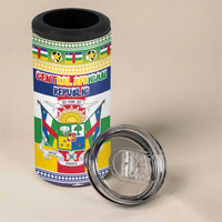 Central African Republic Christmas 4 in 1 Can Cooler Tumbler Joyeux Noel - Wonder Print Shop