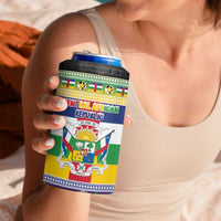 Central African Republic Christmas 4 in 1 Can Cooler Tumbler Joyeux Noel - Wonder Print Shop