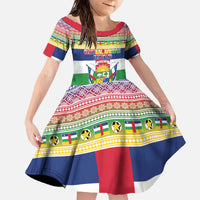 Central African Republic Christmas Family Matching Off The Shoulder Long Sleeve Dress and Hawaiian Shirt Joyeux Noel - Wonder Print Shop