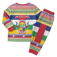 Central African Republic Christmas Pajama Set Joyeux Noel - Wonder Print Shop