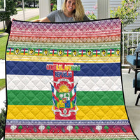 Central African Republic Christmas Quilt Joyeux Noel - Wonder Print Shop