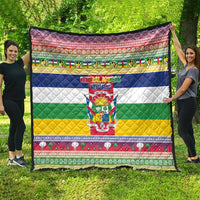 Central African Republic Christmas Quilt Joyeux Noel - Wonder Print Shop