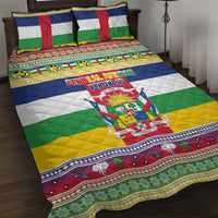 Central African Republic Christmas Quilt Bed Set Joyeux Noel - Wonder Print Shop