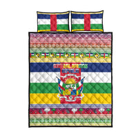 Central African Republic Christmas Quilt Bed Set Joyeux Noel - Wonder Print Shop