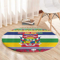 Central African Republic Christmas Round Carpet Joyeux Noel - Wonder Print Shop
