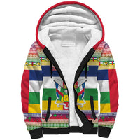 Central African Republic Christmas Sherpa Hoodie Joyeux Noel - Wonder Print Shop