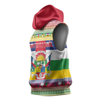 Central African Republic Christmas Sleeveless Hoodie Joyeux Noel - Wonder Print Shop