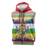 Central African Republic Christmas Sleeveless Zip Hoodie Joyeux Noel - Wonder Print Shop