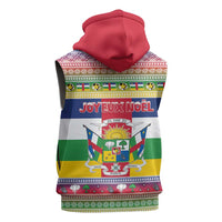 Central African Republic Christmas Sleeveless Zip Hoodie Joyeux Noel - Wonder Print Shop