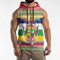 Central African Republic Christmas Sleeveless Zip Hoodie Joyeux Noel - Wonder Print Shop