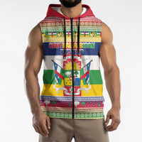 Central African Republic Christmas Sleeveless Zip Hoodie Joyeux Noel - Wonder Print Shop