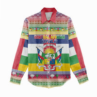Central African Republic Christmas Women Casual Shirt Joyeux Noel - Wonder Print Shop