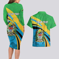 Personalized Tanzania 1963 Couples Matching Long Sleeve Bodycon Dress and Hawaiian Shirt Happy Independence Day - Wonder Print Shop